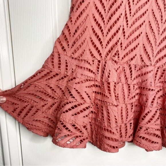 Bardot Revolve Aria Ruffle Eyelet Mini Dress NWT - Picture 7 of 15